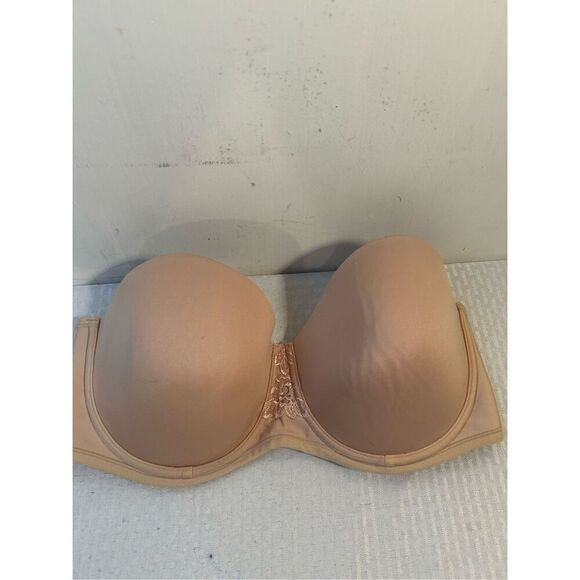 Vanity Fair 40D beige strapless bra #74380 no straps - Picture 1 of 5
